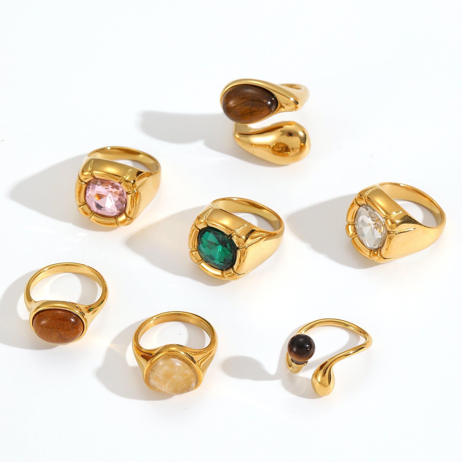 Wholesale Vacuum-plated stainless steel ring does not fade