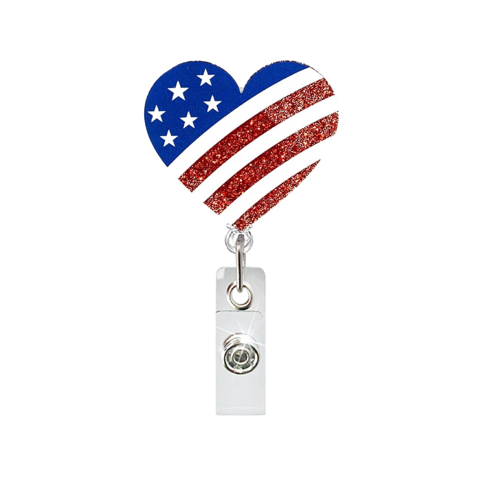 Wholesale Acrylic Pink Fashion Retractable Badge Reel for Women Medical Staff ID Card Holder