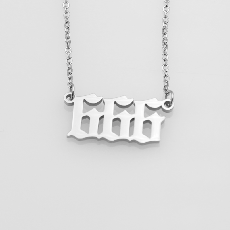 Wholesale Stainless Steel Angel Number Pendant Necklaces ACC-NE-XuanKa001