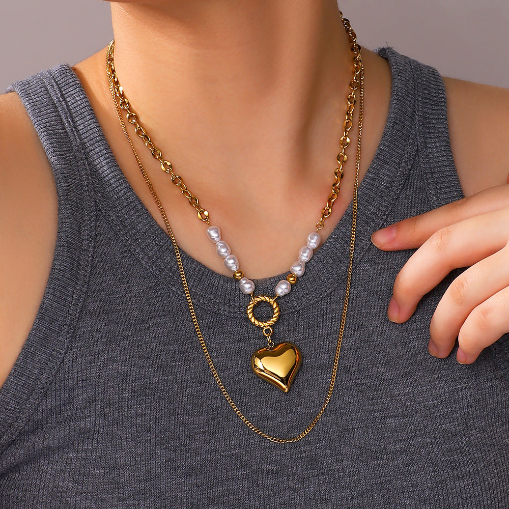 Großhandel Perle Light Luxury Perlen Love Love Heart Form Pendell