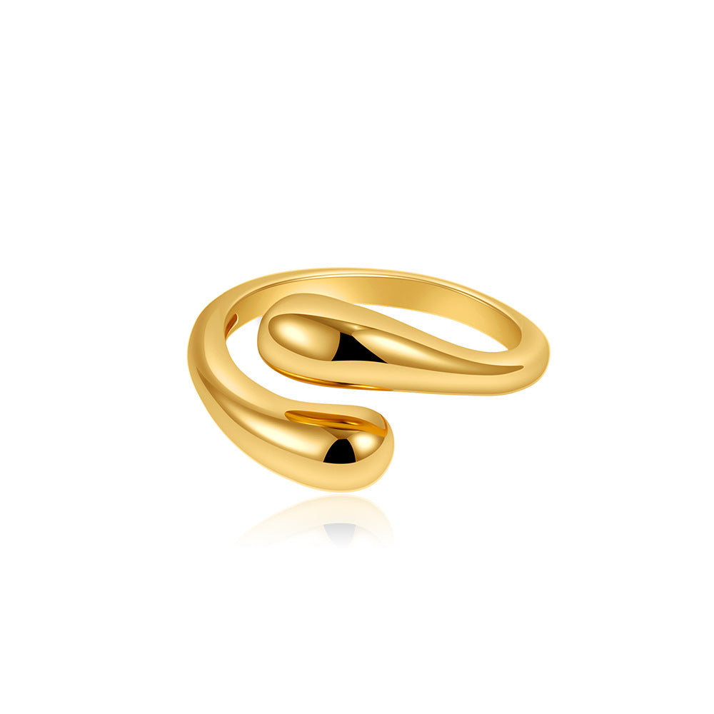 Wholesale 18K Gold Drop Ring Opening Ring Finger Ring