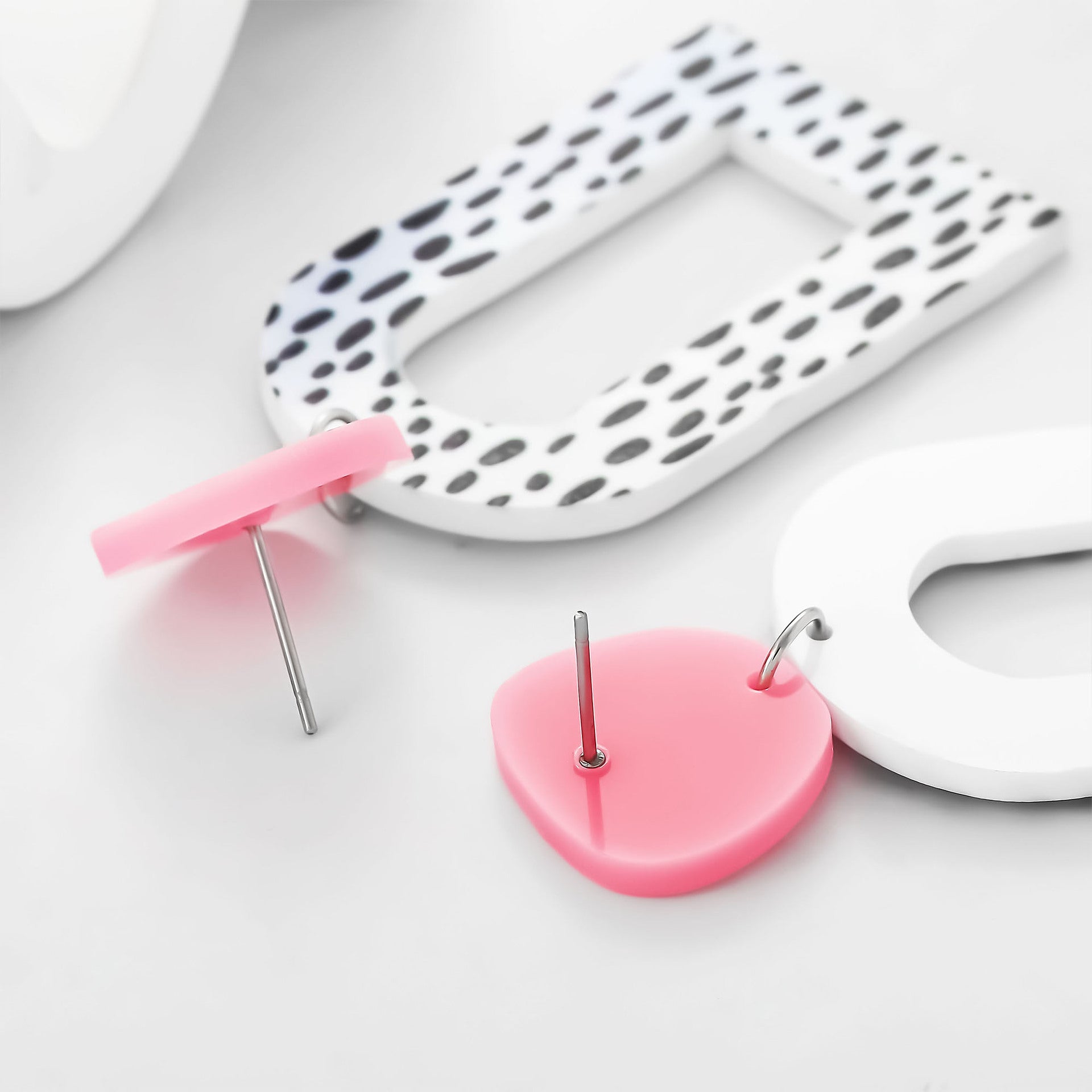 Wholesale Rainbow Flower Eco-friendly Acrylic Earrings