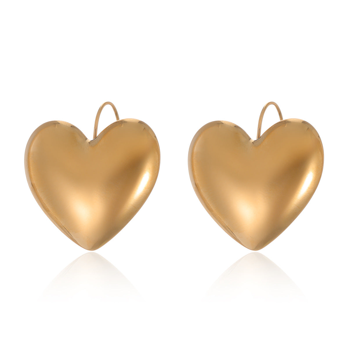 Wholesale  stainless steel 18k real gold plating love earrings