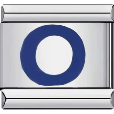 Wholesale 10pcs Italian Charm Bracelet 9mm DIY Splicing Removable Blue English Letters Stainless Steel Composable Bracelet