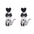 Wholesale  Pumpkin Cat Skull Funny Exaggerated Acrylic Halloween Earrings