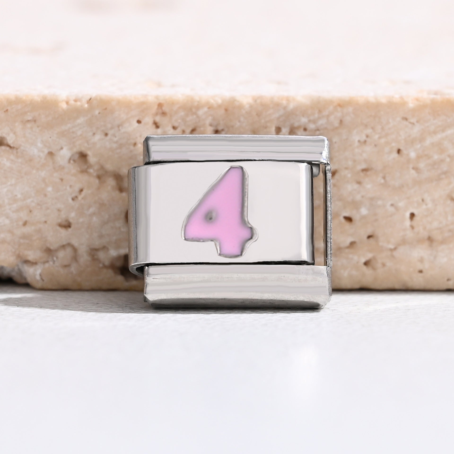 Wholesale DIY Stacking Number Charm Bracelet Set,  Stainless Steel Elastic,  Jewelry Accessory for Gift