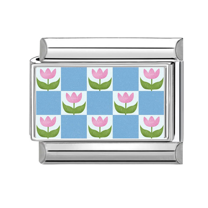 Wholesale 9mm Italian Charm Starter Bracelets DIY Flower Series Stainless Steel Composable Bracelet