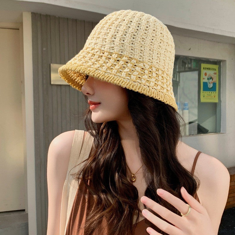 Wholesale Hollow Woven Fisherman Hat Bucket Hat