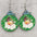 Wholesale  Christmas Earrings Baseball Wooden Earrings