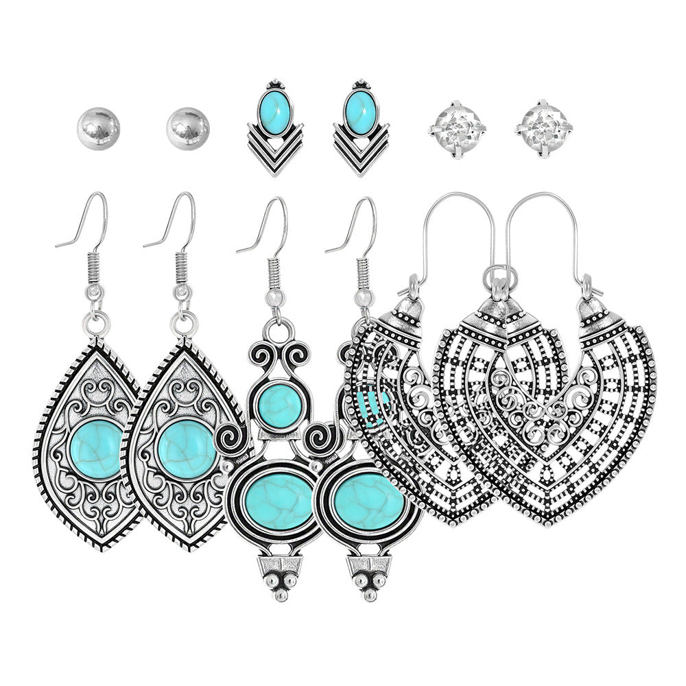 Wholesale Zinc Alloy Bohemian Ethnic Earring Set - Trendy Fashion Accessory