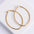 Wholesale Stainless steel  earrings 18K Gold new round line  egg-shaped earrings