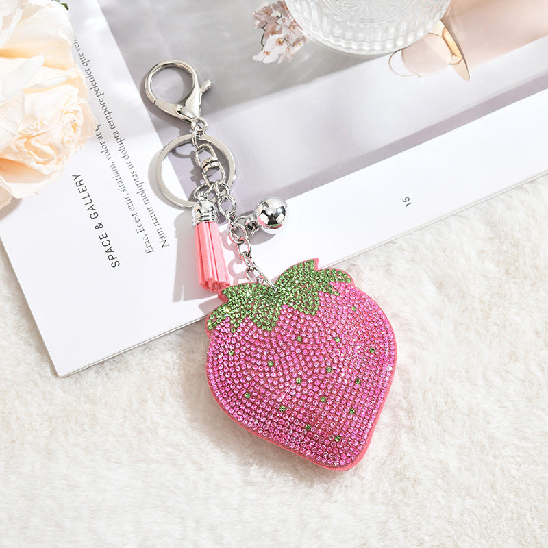 Wholesale Creative Tassel Strawberry Fruit Bag Charm for Women