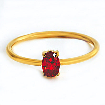 Wholesale 2PCS Titanium steel colored zircon ring