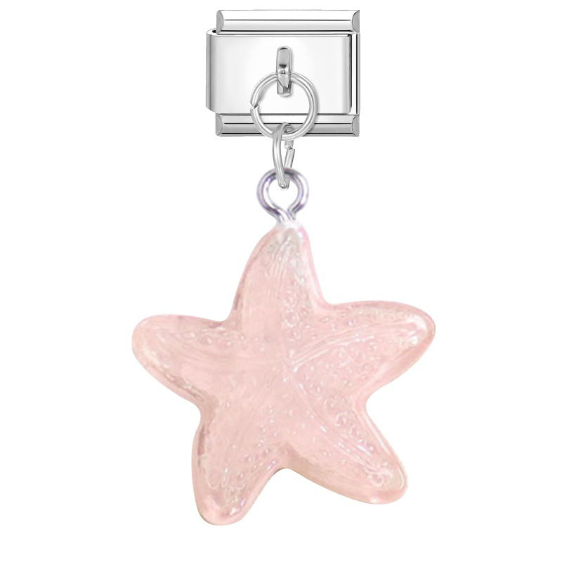 Wholesale 9mm Italian Charm Starter Bracelets DIY Ocean Series Pendant Style Stainless Steel Composable Bracelet