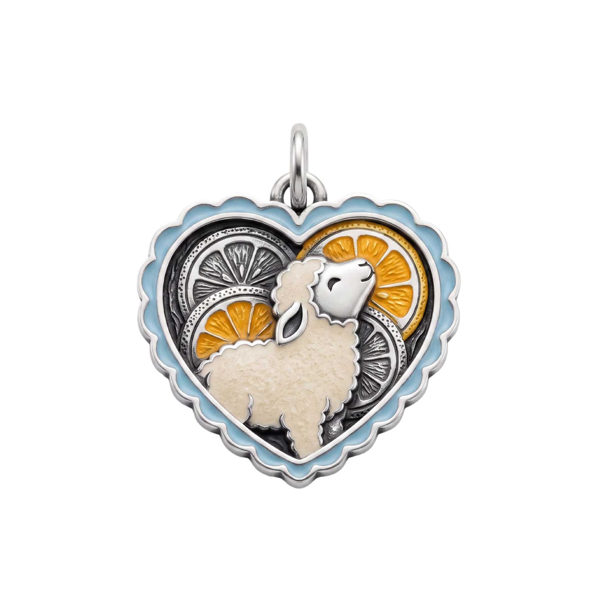 Wholesale Cute Sheep Pendant Necklace Charm Stainless Steel 18K Electroplated DIY Jewelry Accessory For Women Boutique Resale