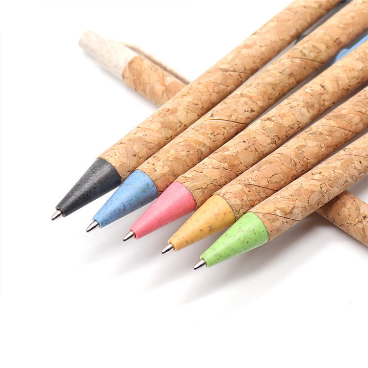 Wholesale Environmentally Friendly Cork Tube Ballpoint Pen ACC-PN-KaiXin001