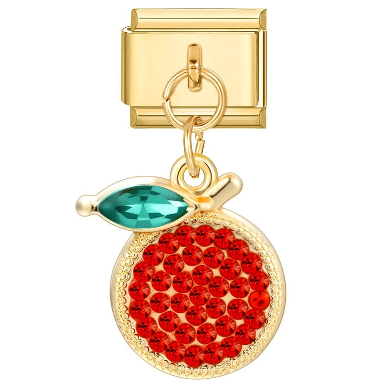 Wholesale Italian Charm Bracelet 9mm DIY Splicing Gold Butterfly Pendant Stainless Steel Composable Bracelet