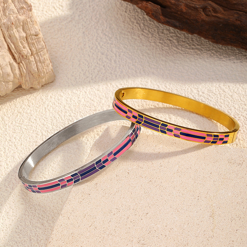 Wholesale  stainless steel color-blocked Bracelet