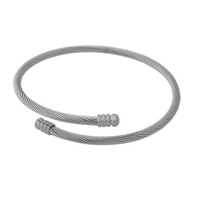 Wholesale Stainless Steel Braided Bracelet Adjustable Chic Fashion Accessory