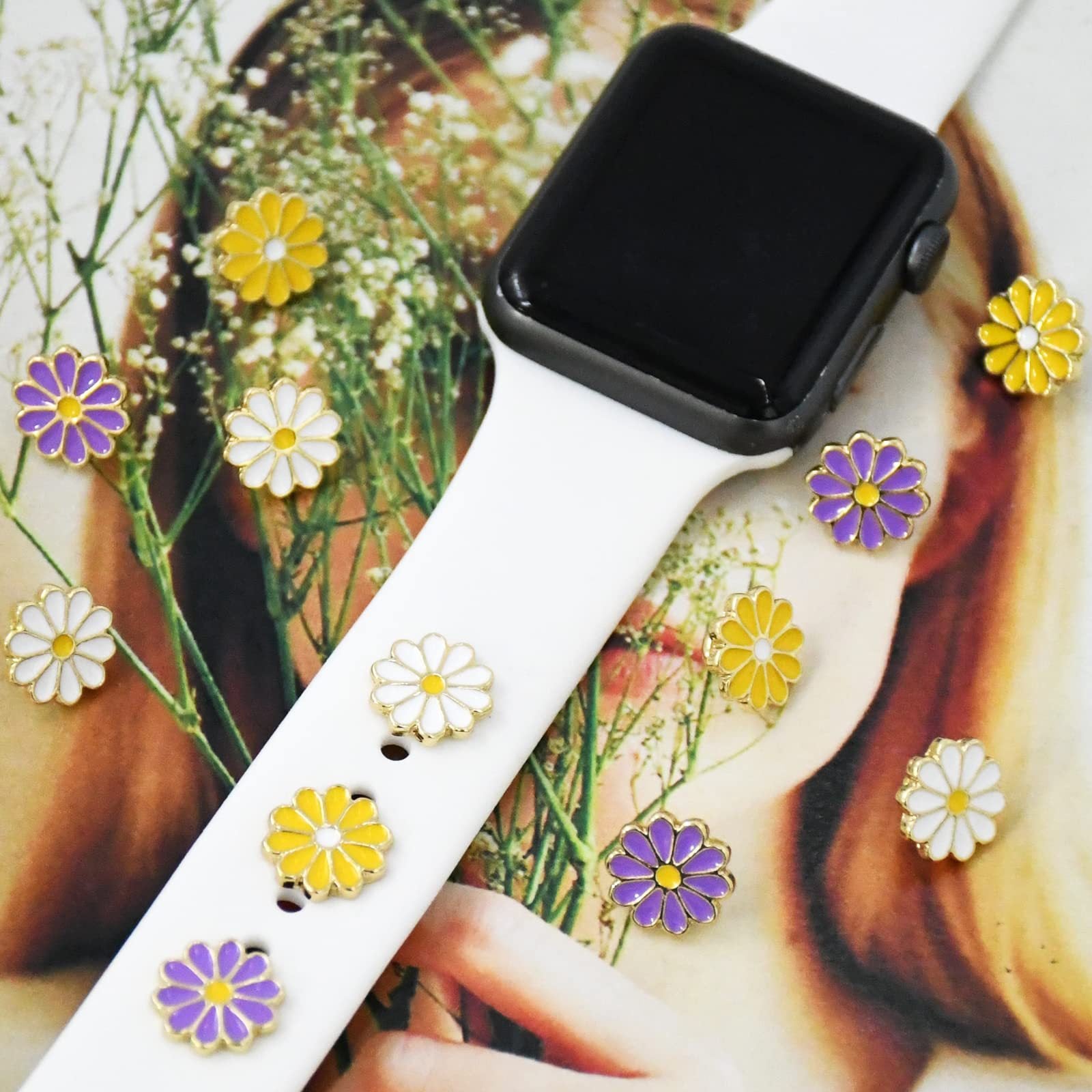 Wholesale Little  Set Silicone Watch Strap Decorative Studs Suitable for Xiaomi,  Huawei,  Apple,  Samsung Styles,  Mix and Match,  in Stock