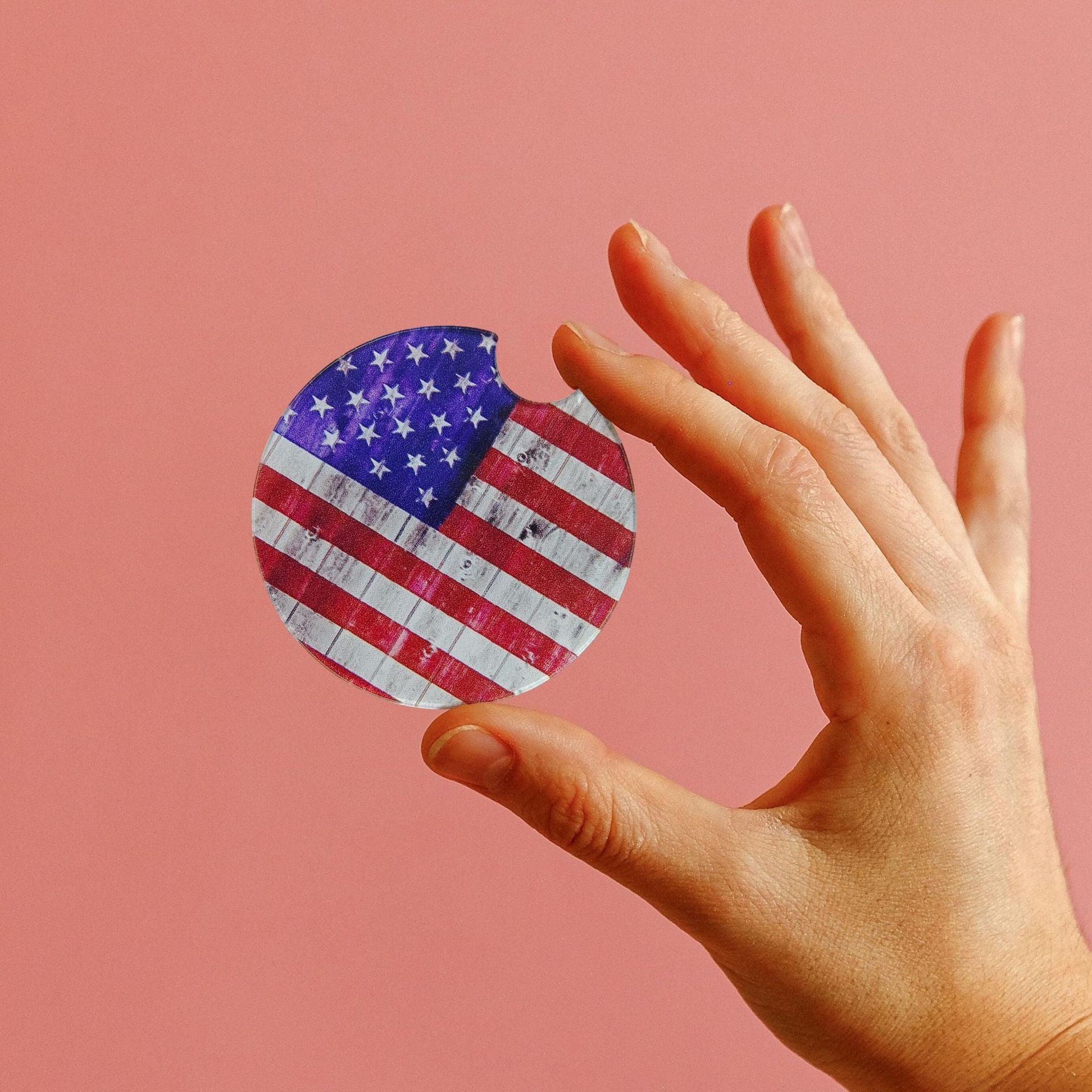 Wholesale Western Sports Style Independence Day Owl Acrylic Coasters Cup Accessories ACC-CA-YiTian001