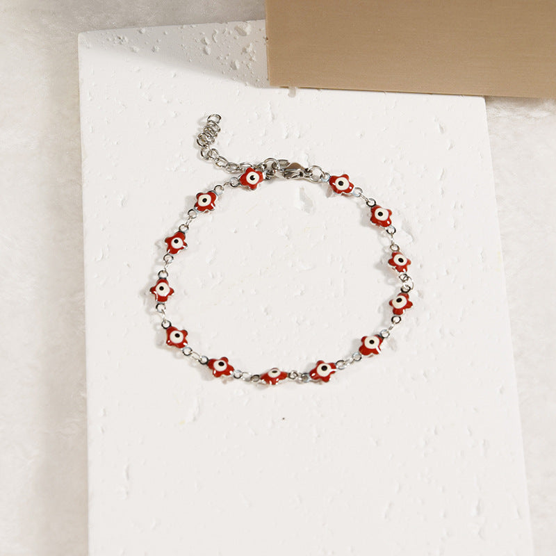 Wholesale Stainless Steel 18K Turkish Devil's Eye Bracelet