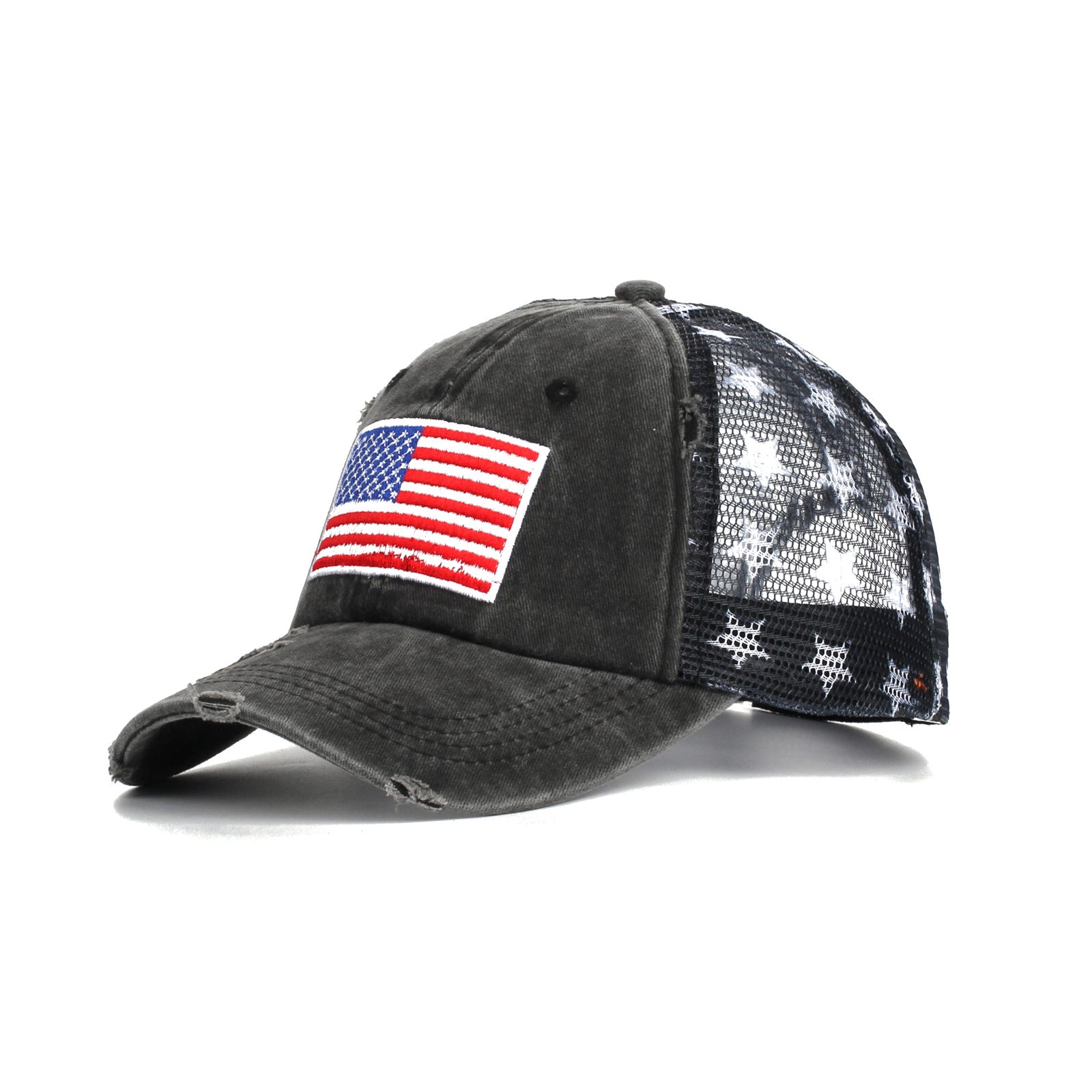 Wholesale American Flag Five Pointed Star Baseball Cap Hat ACC-HT-JingHong005