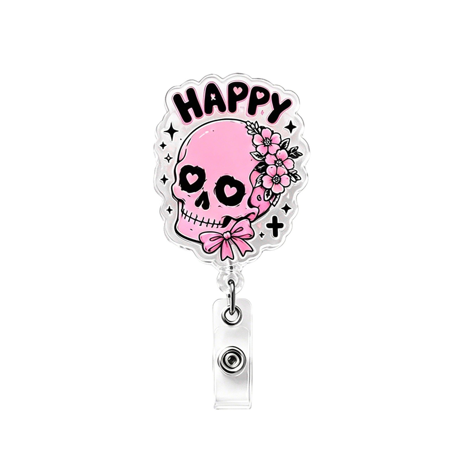 Wholesale Abs  Ghost Skull ID Badge Reel for Medical Staff