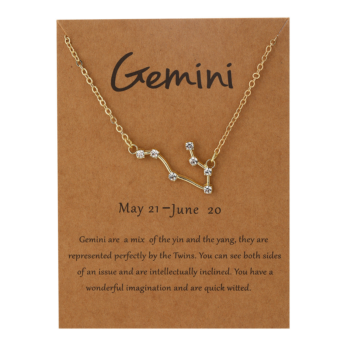 Wholesale constellation card pendant clavicle chain twelve constellation necklace