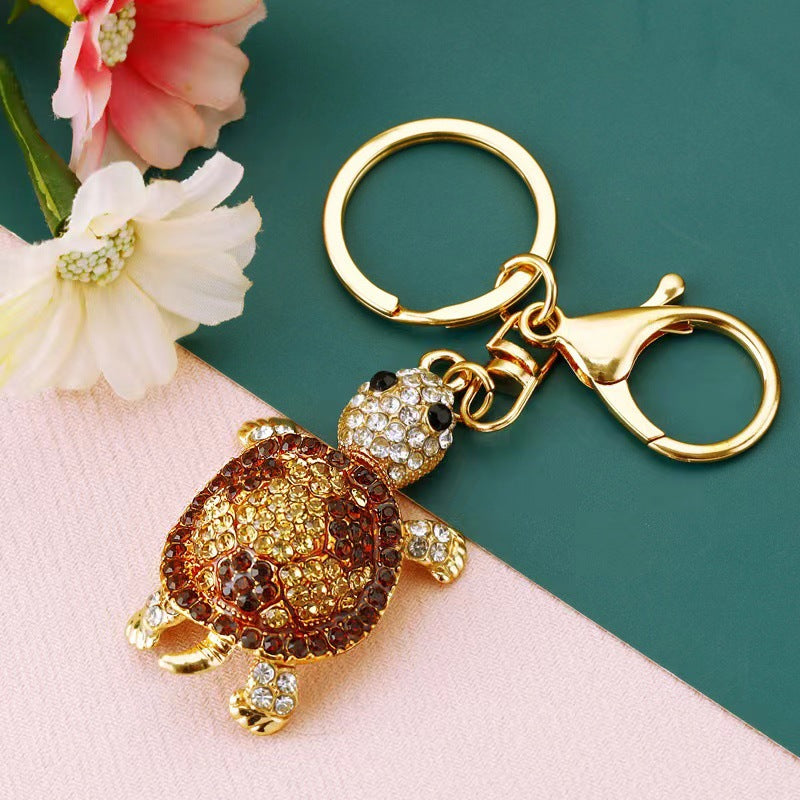 Wholesale Turtle Rhinestone Alloy Keychain ACC-KC-YuanFei008