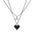 Wholesale Luxury Marble Heart Double Layer Necklace