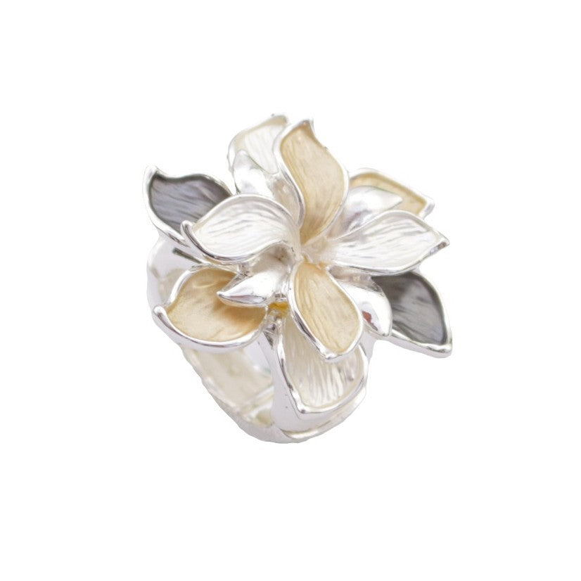 Wholesale color painting oil daffodil stretch ring