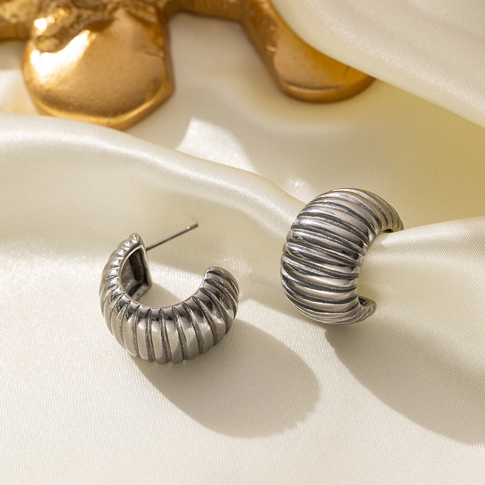 Wholesale 18K Gold Stainless Steel Earrings ACC-ES-QiYun005