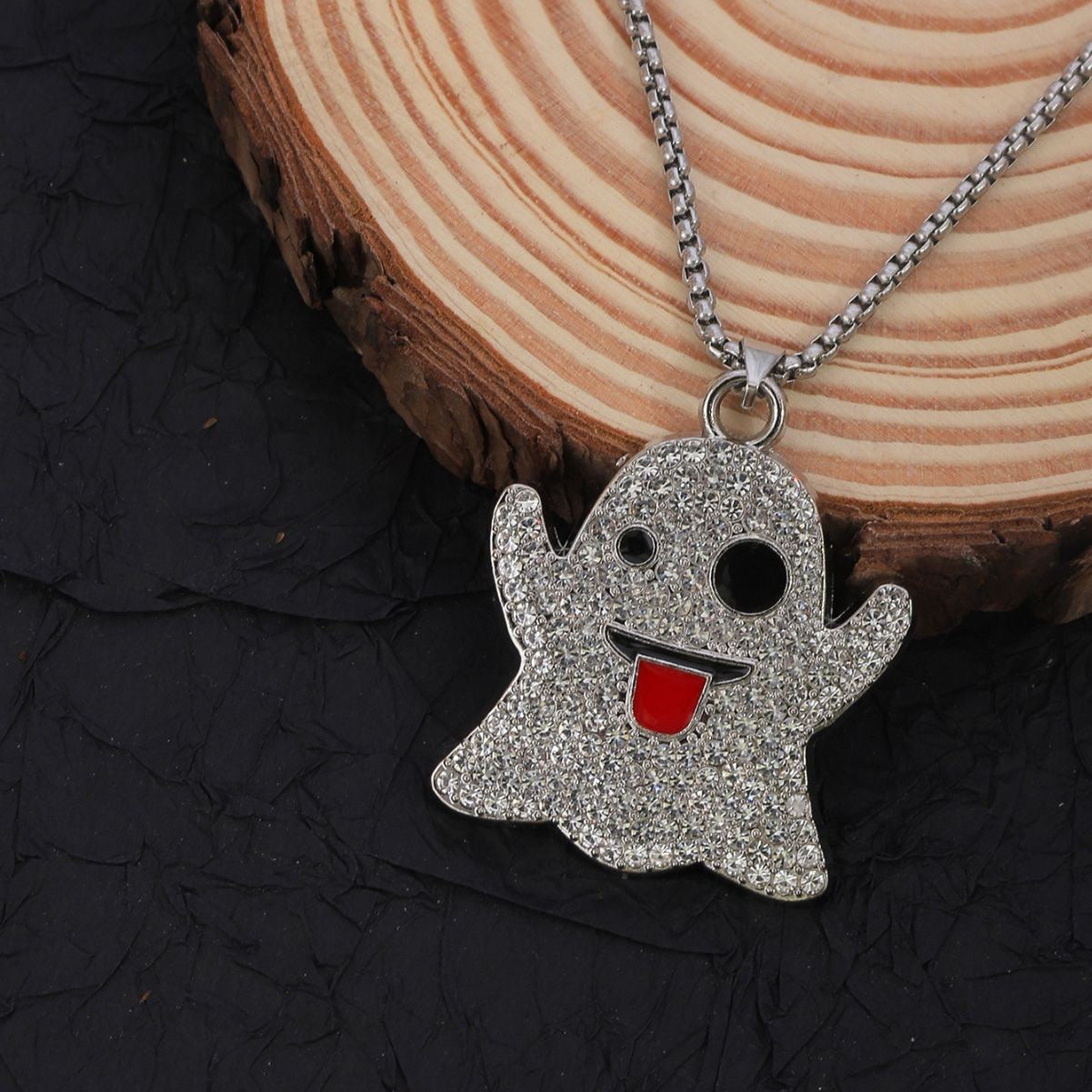 Wholesale Cartoon Expression Pendant Necklace Trendy Hip Hop Jewelry Accessory for Women
