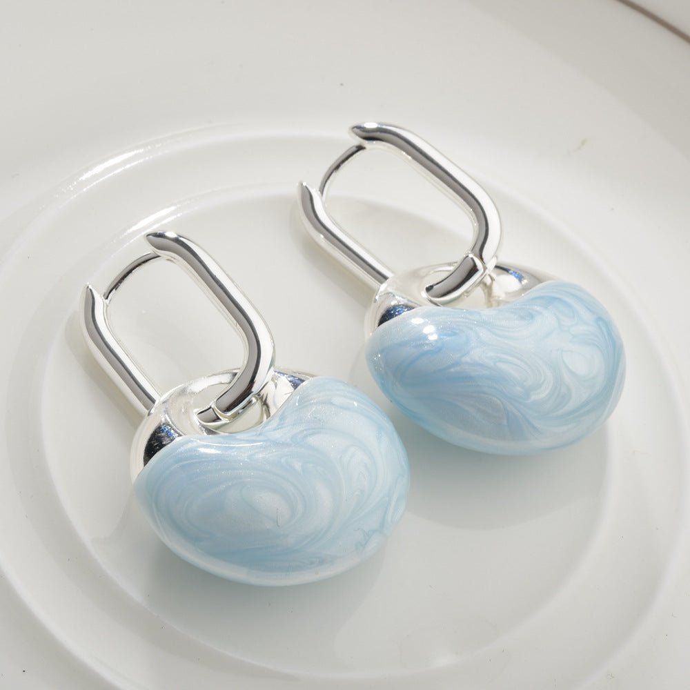 Wholesale Hollow Ball Oil Drop Ear Buckle Earrings