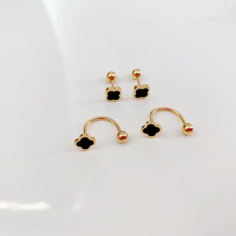 Wholesale  U-shaped mini screw small ear bone nail titanium steel earrings