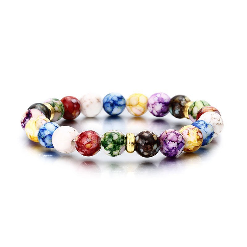 Wholesale colorful natural agate stone bracelet