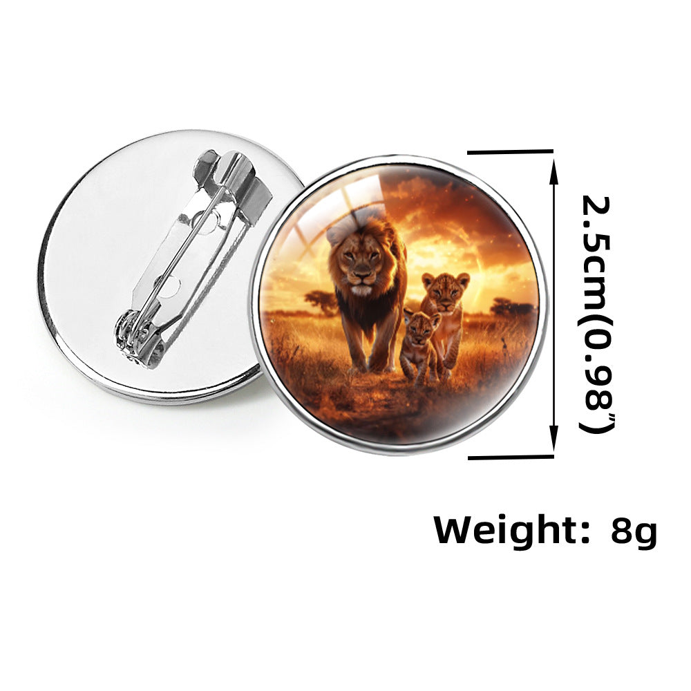 Wholesale  Animal Animation Peripheral Lion King Gem Brooch