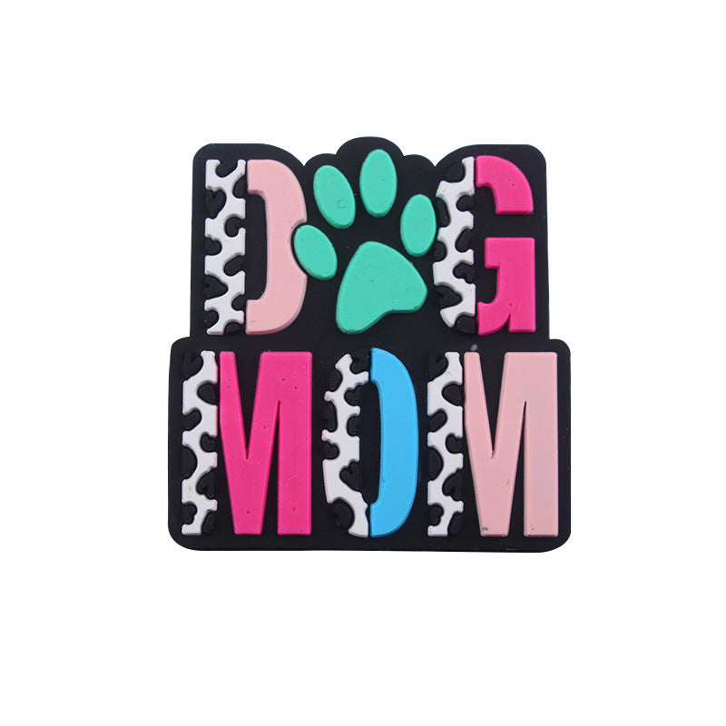 Wholesale 5pcs MaMa Silicone Beads Focal Beads Mother's Day ACC-BDS-GuangTian032