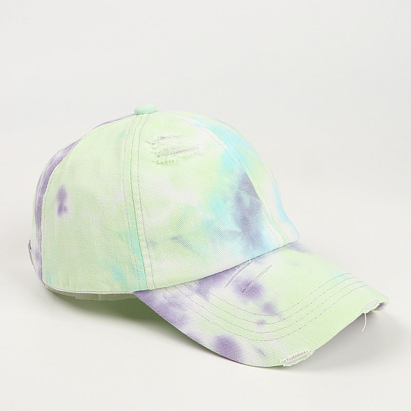 Wholesale tie-dyed color ink painting baseball cap