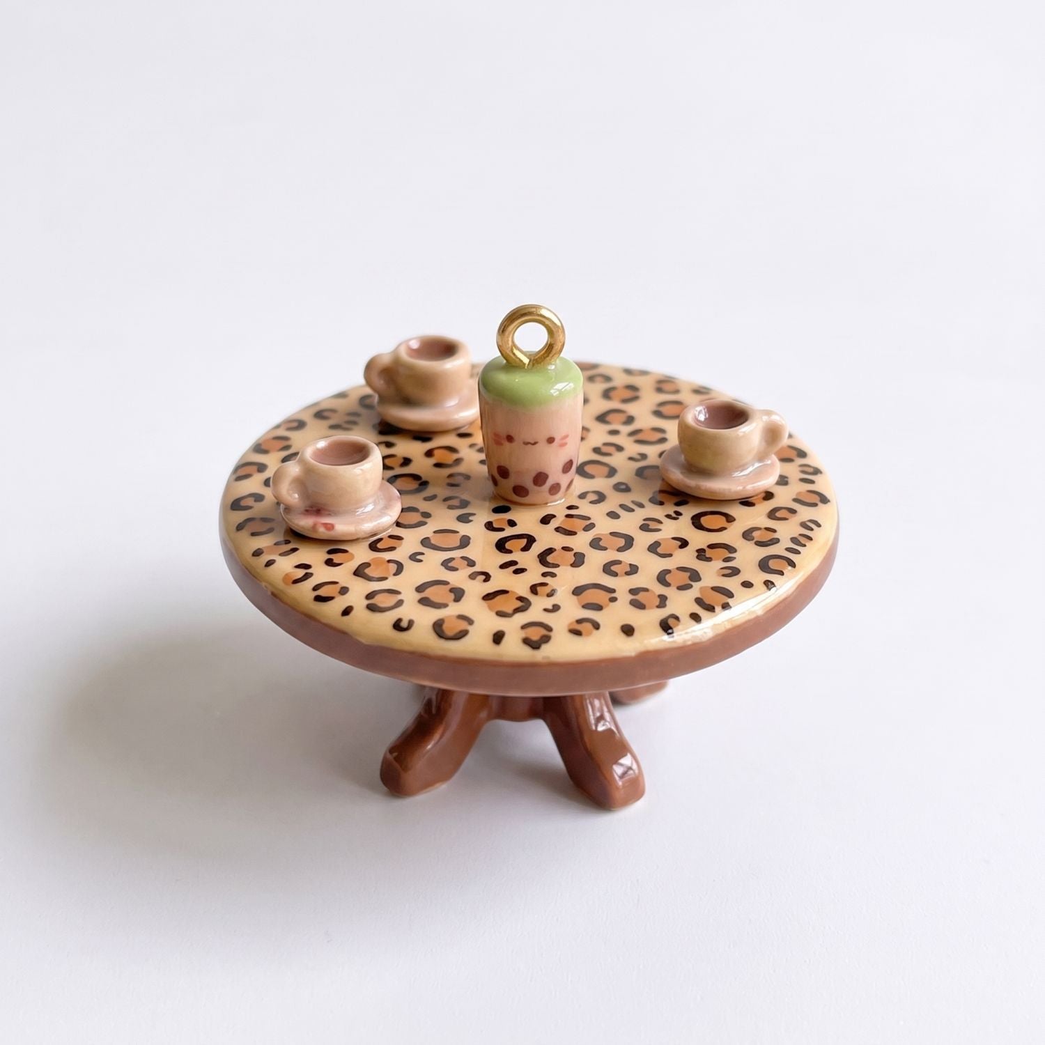 Wholesale Retro Animal Print Miniature Furniture Charms Copper DIY Pendant Necklace Accessory Bag Charm Craft Supply