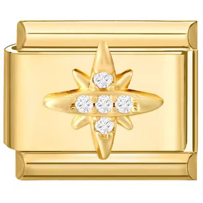 Wholesale Italian Charm Bracelet 9mm DIY  Zircon Starfish Bat Butterfly  Creative Stainless Steel Composable Bracelet