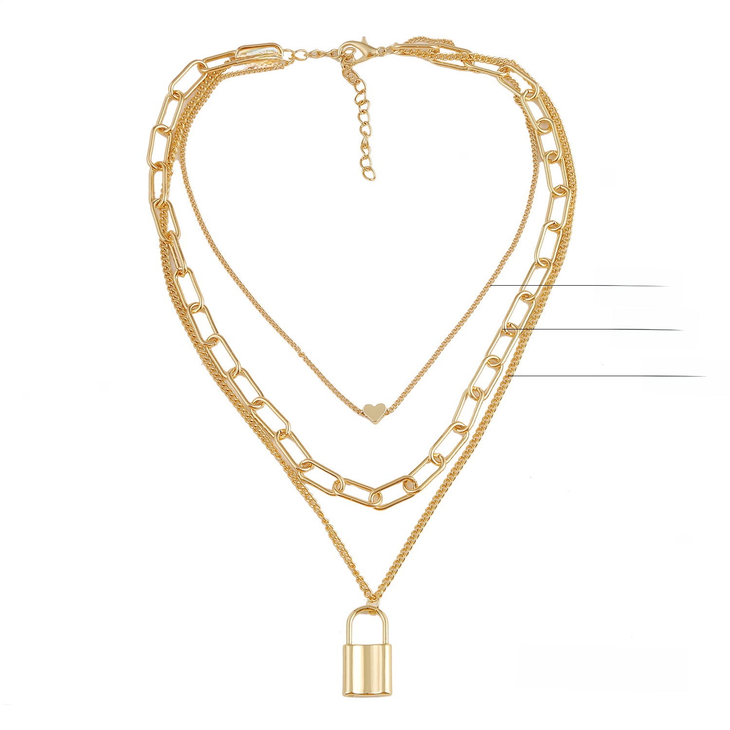 Wholesale alloy love-shaped necklace