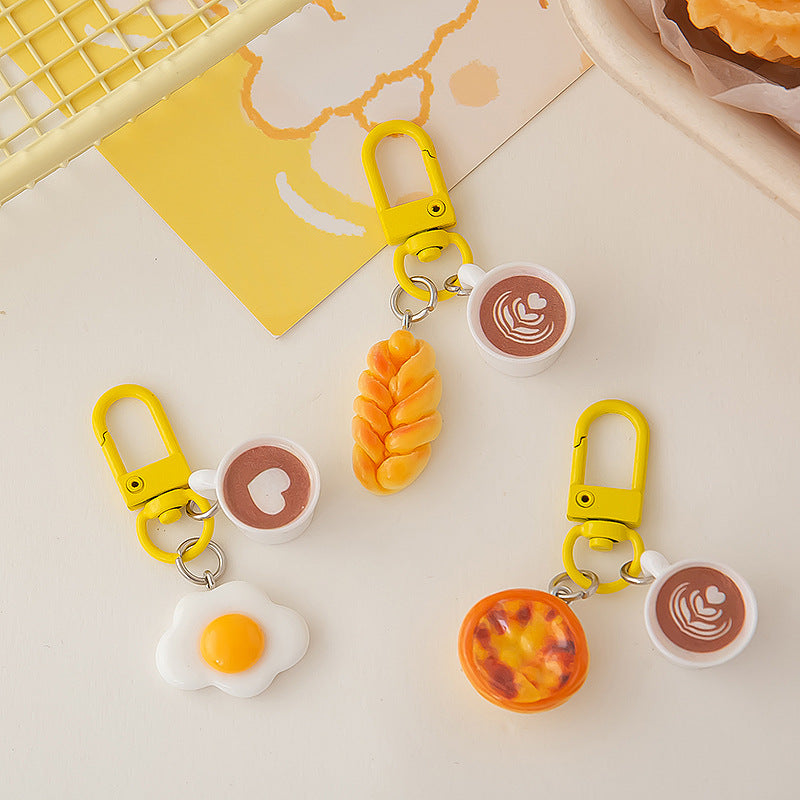 Wholesale Creative Coffee Fragrance-Containing Mobile Phone Chain Keychains