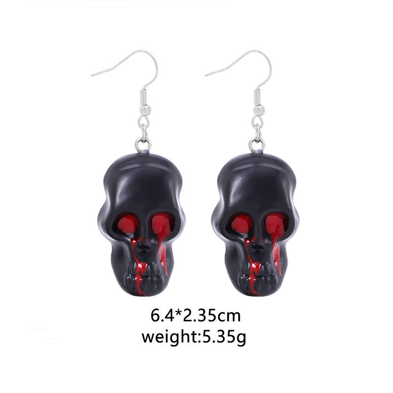 Wholesale Halloween Spider Pumpkin Ghost Skull Resin Earrings ACC-ES-BinLi005