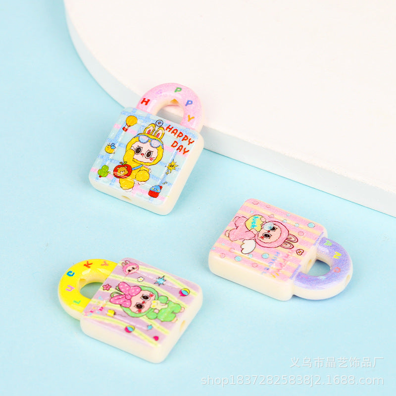 Wholesale random 10pcs Creative Handbag  Focal Beads DIY Bead Accessories ACCVIP