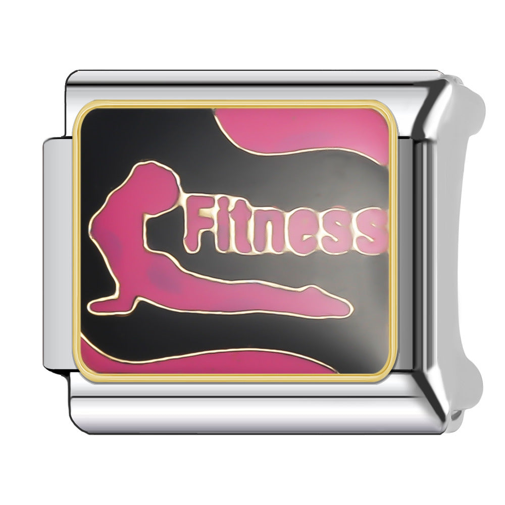 Wholesale Italian Charm Bracelet 9mm DIY Splicing Red Female Series Stainless Steel Composable Bracelet