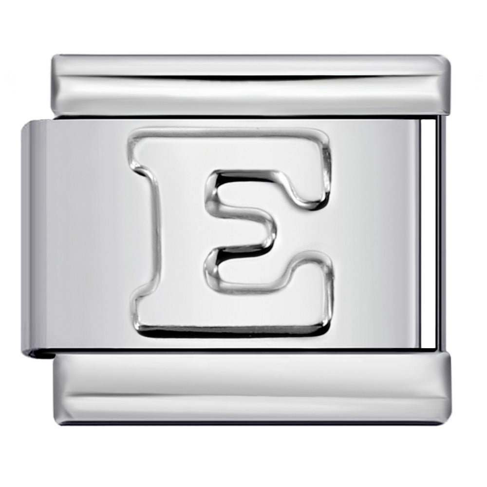 Wholesale Italian Charm Bracelet 9mm DIY Splicing Removable English Letters Stainless Steel Composable Bracelet