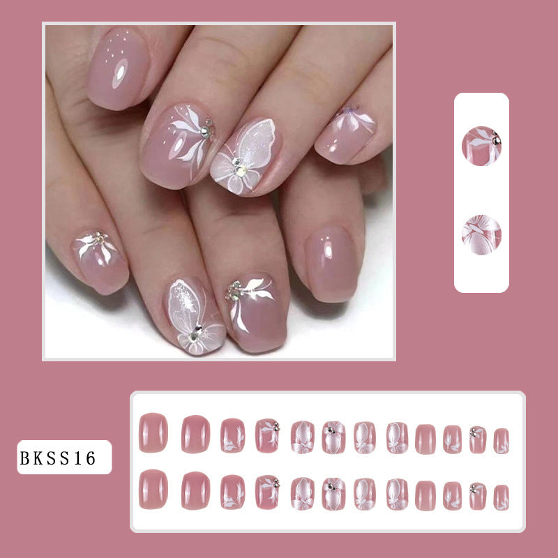 Wholesale Press on Nails Kits Butterfly Plastic Nail Enhancements ACC-NS-MeiSu022