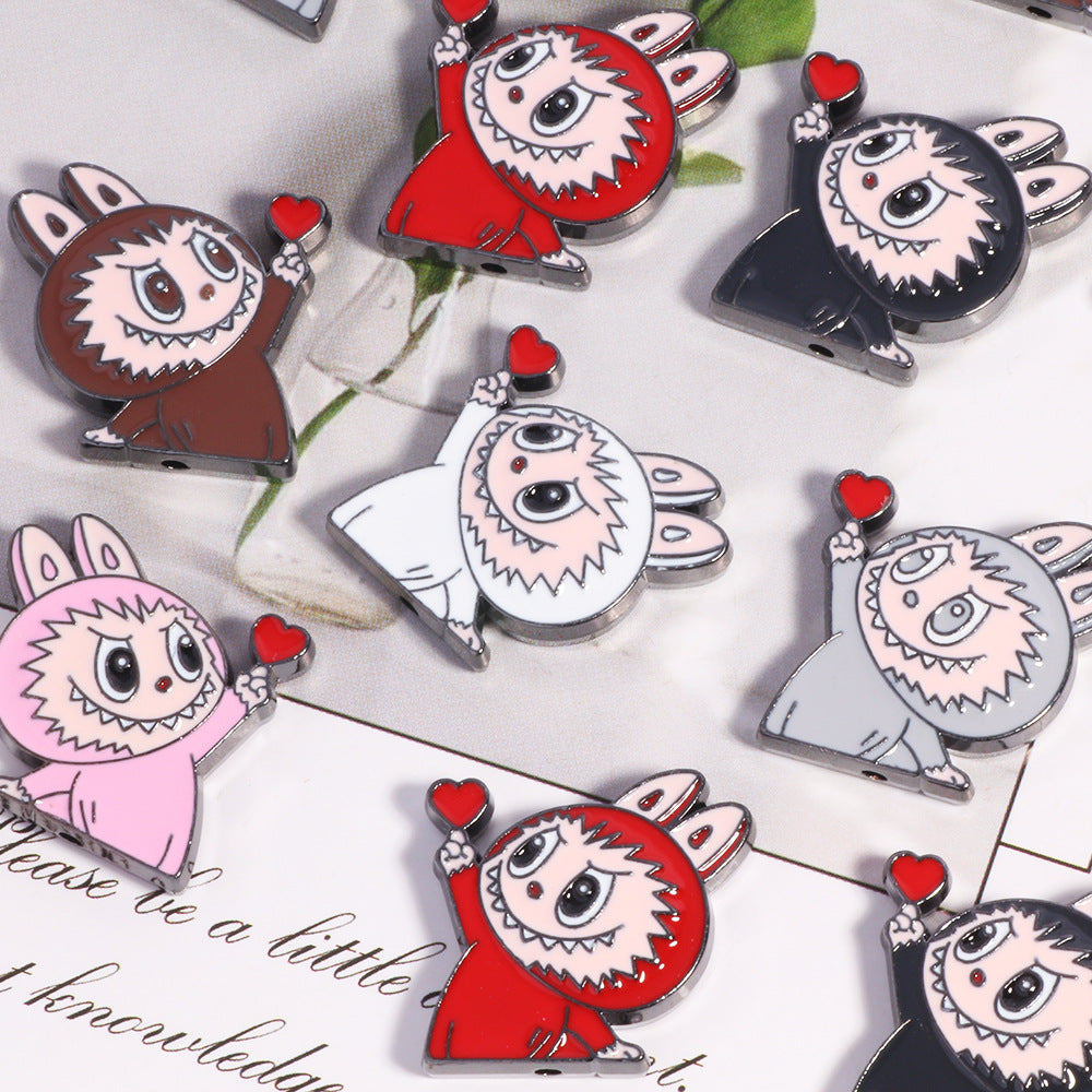 Wholesale Alloy 10pcs Cute Cartoon Beads DIY Bead Accessories